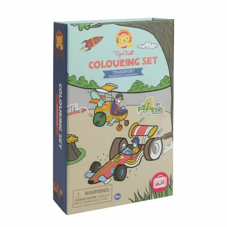 Tiger Tribe Målarbokset med Stickers & Pennor - Fordon